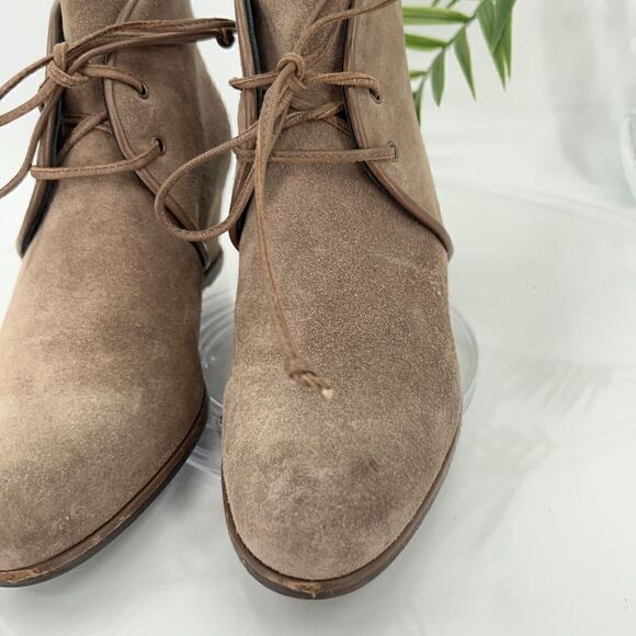 Stuart Weitzman Kalahari Wedge Boot Ankle Bootie Brown Suede Lace Up Size 6.5 - Picture 9 of 16